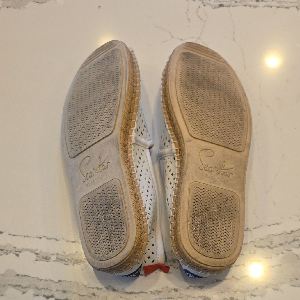 Seastar white eyelet women’s beachcomber espadrille size 9 - Picture 7 of 10